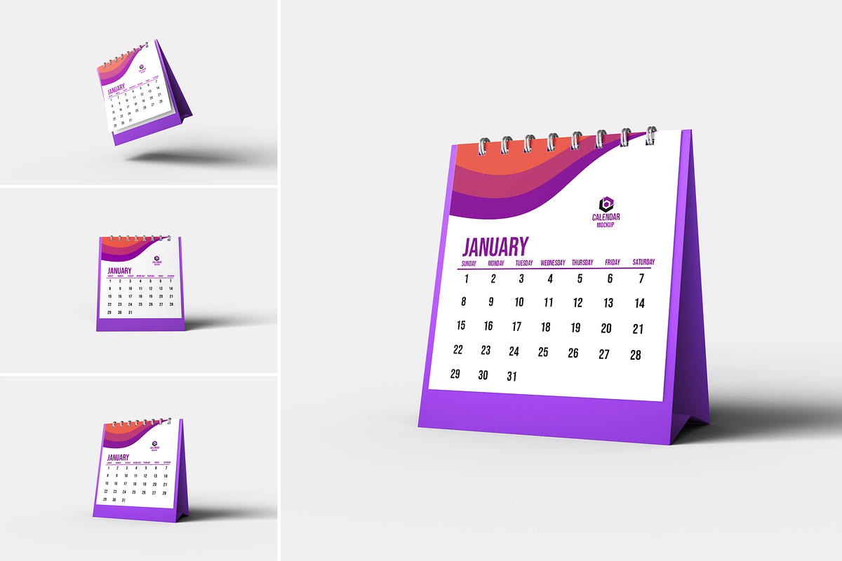 3 Calendar Mockup Sets, a Books & Magazine Mockup by LOGTURNAL (Photo 1 of 4)