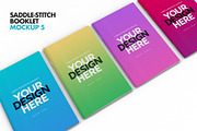 Saddle-Stitch Booklet Mockup Set, a Print Template by IFBdesign (Thumbnail 8 of 15)