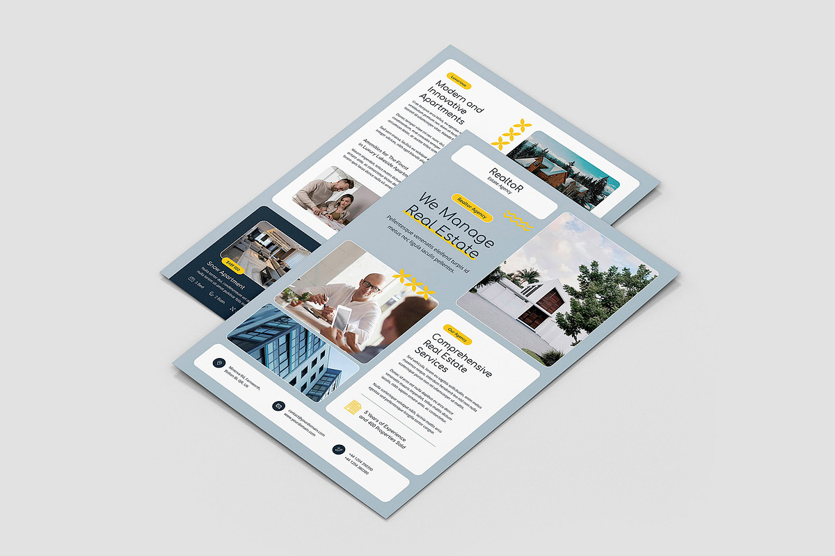 Realtor Estate Agency Flyer Template, a Flyer Template by artbart (Photo 2 of 9)