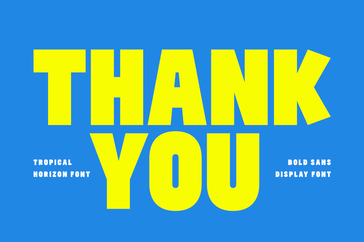 Tropical Horizon - Bold Sans Display, a Sans Serif Font by Masyafi Studio (Photo 7 of 8)