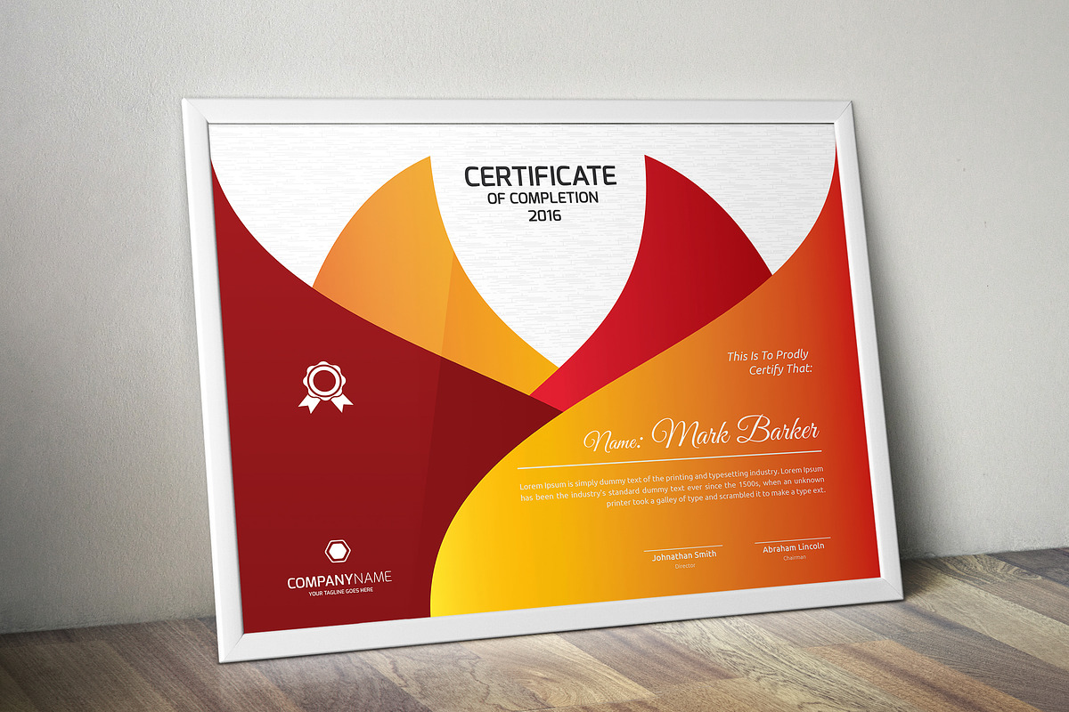 Certificate Word | PSD | AI, a Stationery Template by Curve Design (Photo 4 of 5)