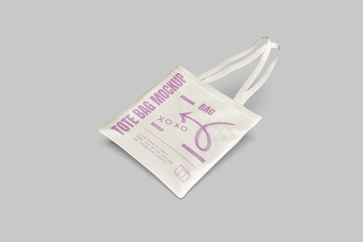 Tote Bag Mockup, a Packaging Mockup by Pikachudesign (Photo 5 of 5)