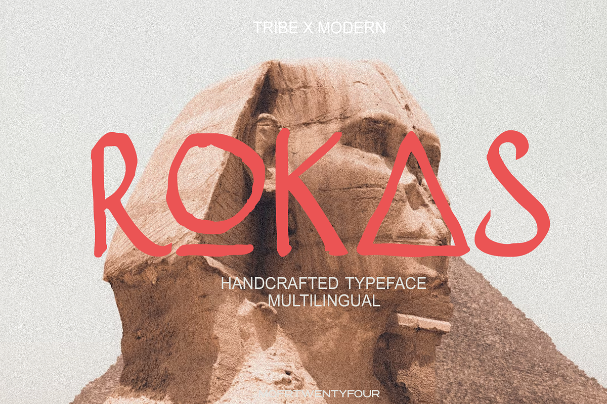 Rokas | Handcrafted Typeface, a Handwritten Font by Mofr 24 (Photo 1 of 8)