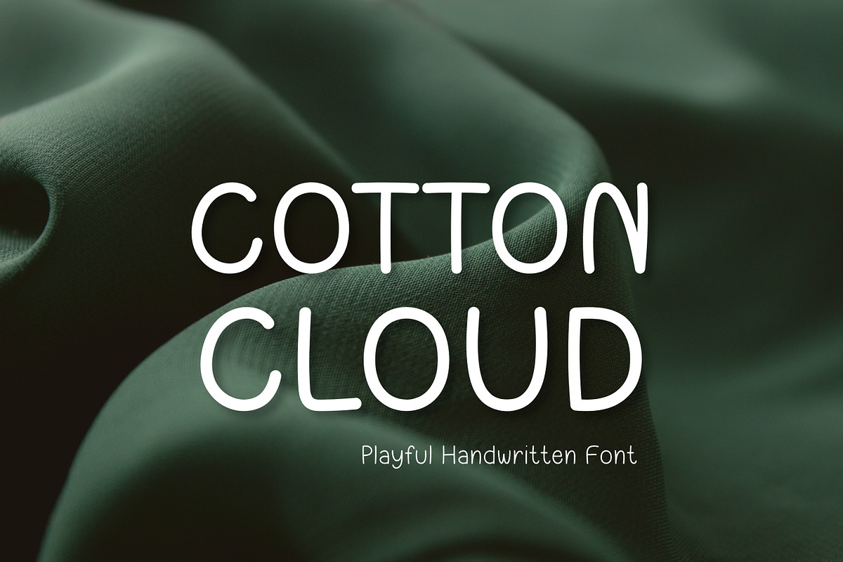 Handwritten Font – Cotton Cloud, a Handwritten Font by ZoloDesignHub (Photo 1 of 8)