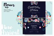 Flowery &Modern Wedding Invitation, an Invitation Template by Laffmate (Thumbnail 1 of 4)
