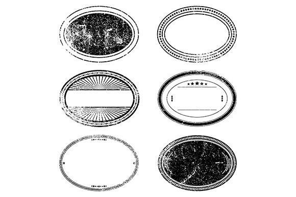 Grunge Oval Stamp Set preview 2