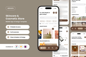 Elluna – Skincare Store Mobile UI, an App Template by twinstd