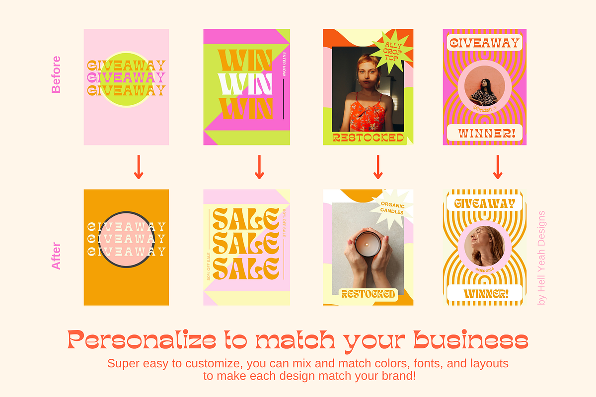 Funky Social Media & Brand Kit, a Branding & Logo Template by Hell Yeah Designs (Photo 13 of 15)