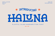 Haluna - Playful Slab Serif, a Slab Serif Font by Font Liner (Thumbnail 1 of 13)