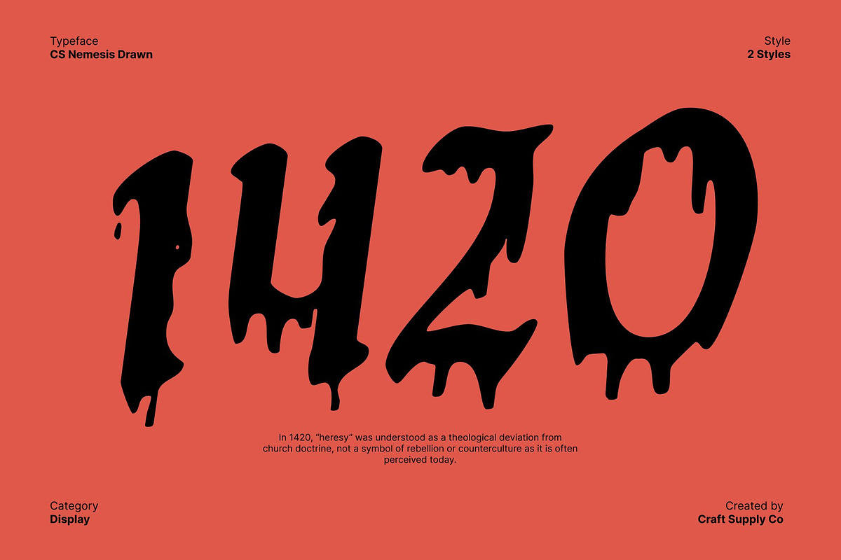 CS Nemesis Drawn, a Blackletter Font by Craft Supply Co. (Photo 5 of 8)