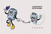 Microphone Character Mascot, an Object Illustration by Allmostudio (Thumbnail 3 of 5)