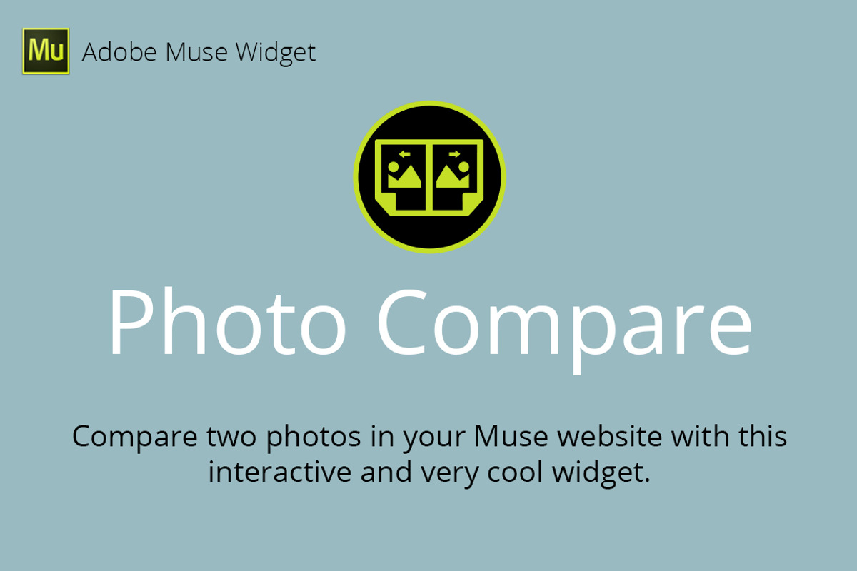 Photo Compare Adobe Muse Widget, a Plug-in Add-On by MuseTemplatesPro (Photo 1 of 2)
