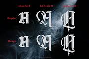 Timebomb Blackletter, a Blackletter Font by madeDeduk (Thumbnail 2 of 14)