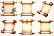 Vintage Scroll Clipart PNG, an Illustration by Libby Wishes (Thumbnail 4 of 7)