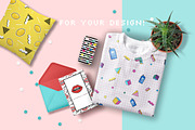 The 90's. Set patches + 6 pattern, a Decorative Illustration by BSVIT (Thumbnail 2 of 5)