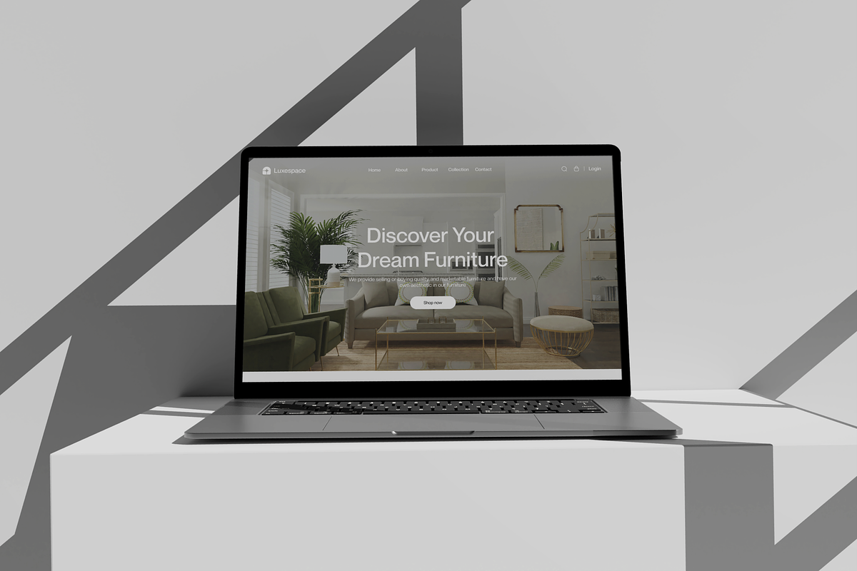 Luxespace - E-Commerce Website UI KI, a Device Mockup by Odama (Photo 5 of 6)