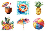 Summer on the Beach Clipart PNG, an Illustration by SinaCreation (Thumbnail 3 of 5)
