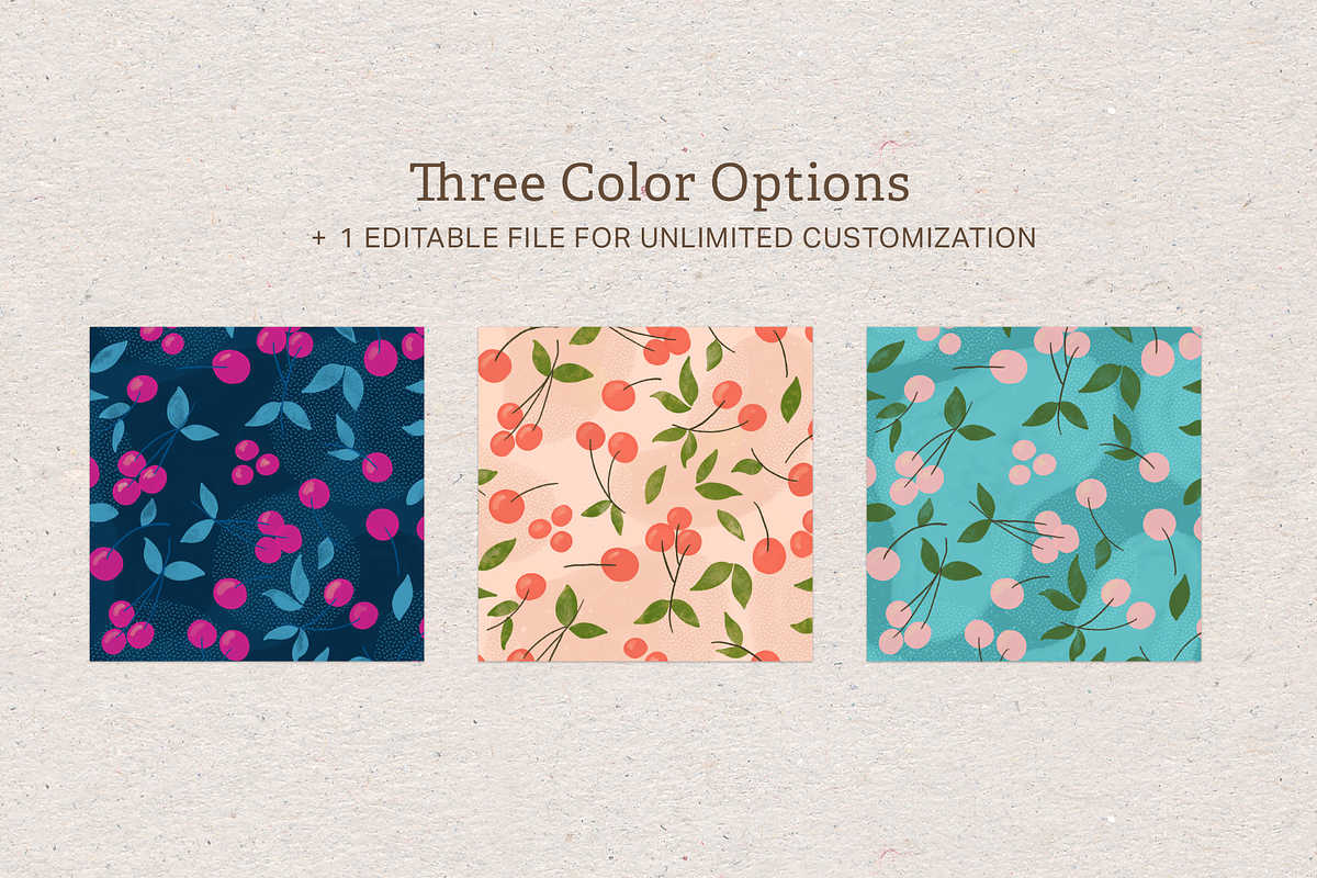 Cheery Cherry Seamless Pattern, a Pattern Graphic by chimesdesign (Photo 2 of 4)