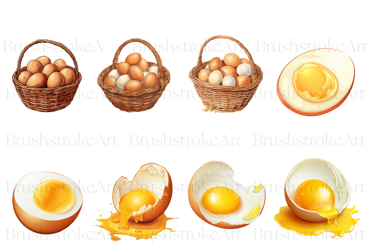 Egg Illustration Clipart, Omelet Egg, a Food Illustration by BrushstrokeArtGB (Photo 3 of 9)