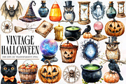 Vintage Halloween Clipart, an Illustration by Designworld (Thumbnail 1 of 5)