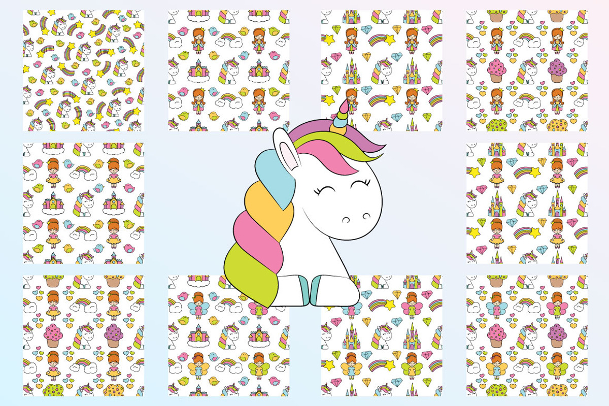 Unicorn 2 - elements and patterns, an Animal Illustration by My Sweet Dreams (Photo 4 of 5)