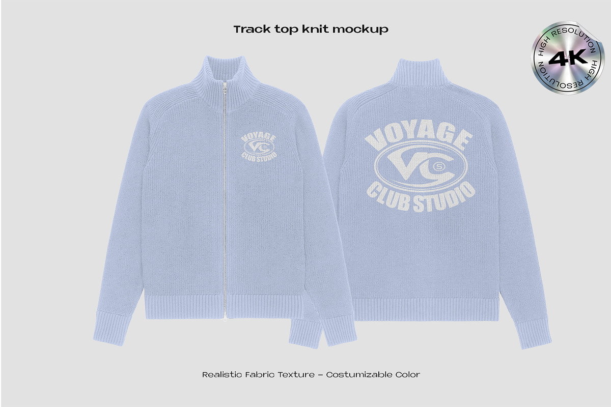Track top knit mockup, an Apparel Mockup by Voyage Studio (Photo 1 of 3)