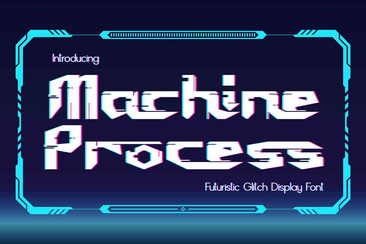 Machine Process - Glitch Font, a Sans Serif Font by 177Studio (Photo 1 of 8)