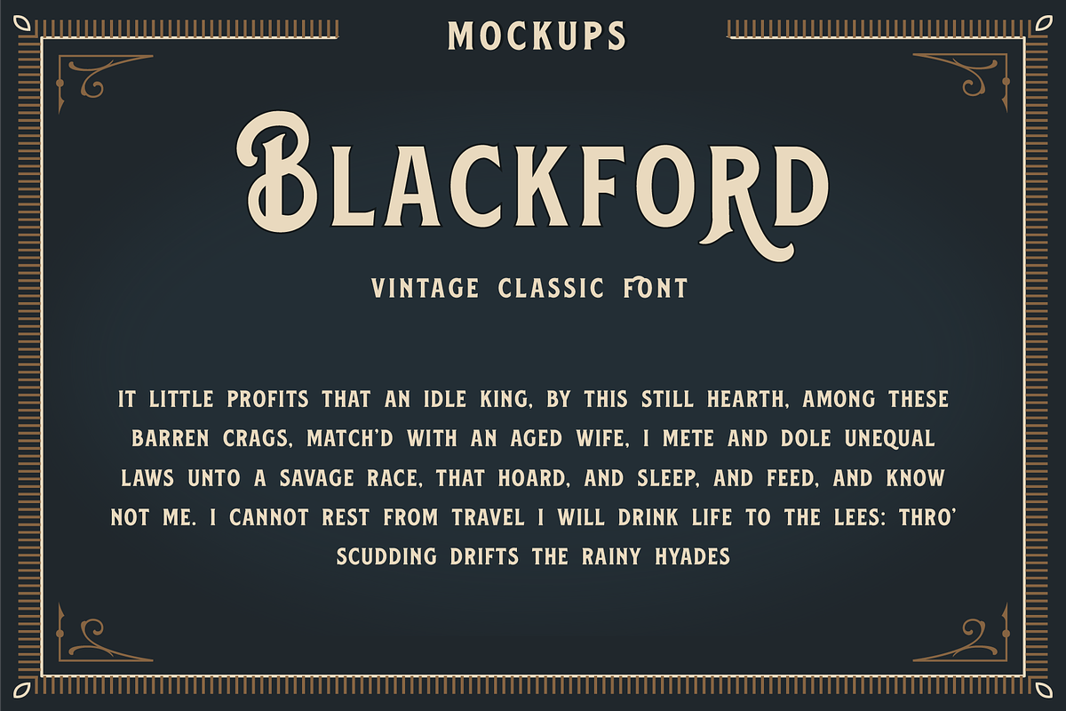 Blackford - Vintage Classic Font preview 5