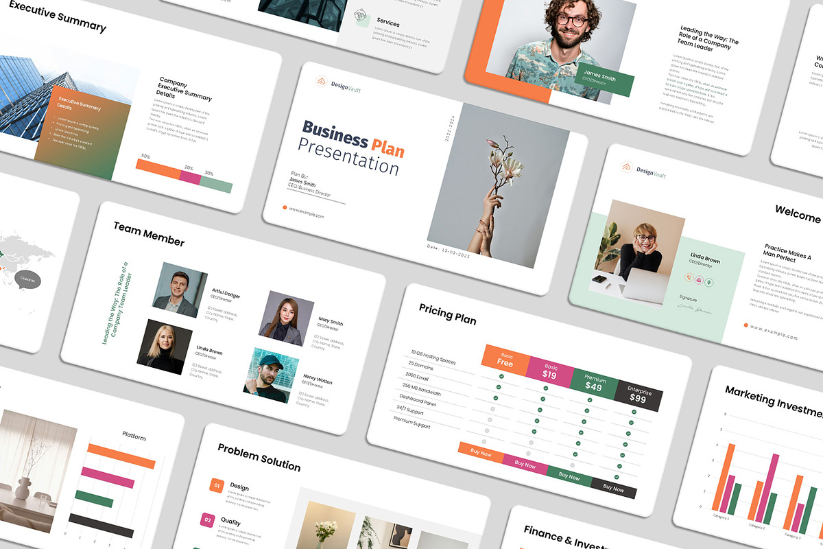 Business Plan PowerPoint Template, a Presentation Template by Design Vault (Photo 1 of 4)