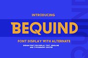 BEQUIND display font Bold and style, a Sans Serif Font by SHEILLA (Thumbnail 2 of 18)