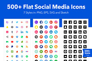 500+ Social Media Icons, a Solid Icon by CreativesCastle (Thumbnail 1 of 4)