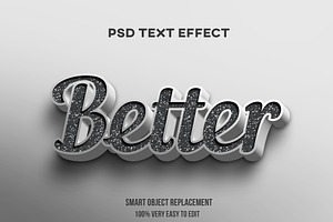 Better 3D Editable Text Effect Psd