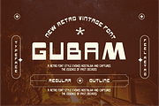 GUBAM - Bold Retro Vintage Font, a Sans Serif Font by Rightwheels (Thumbnail 1 of 11)
