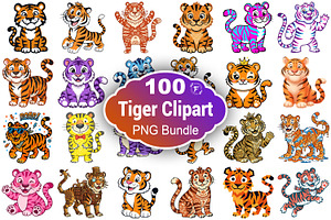 Tiger Clipart, an Animal Illustration by Forhadx5