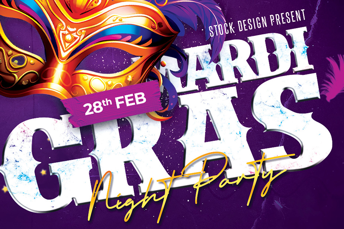Mardi Gras Flyer, a Flyer Template by Stock_Design (Photo 2 of 2)