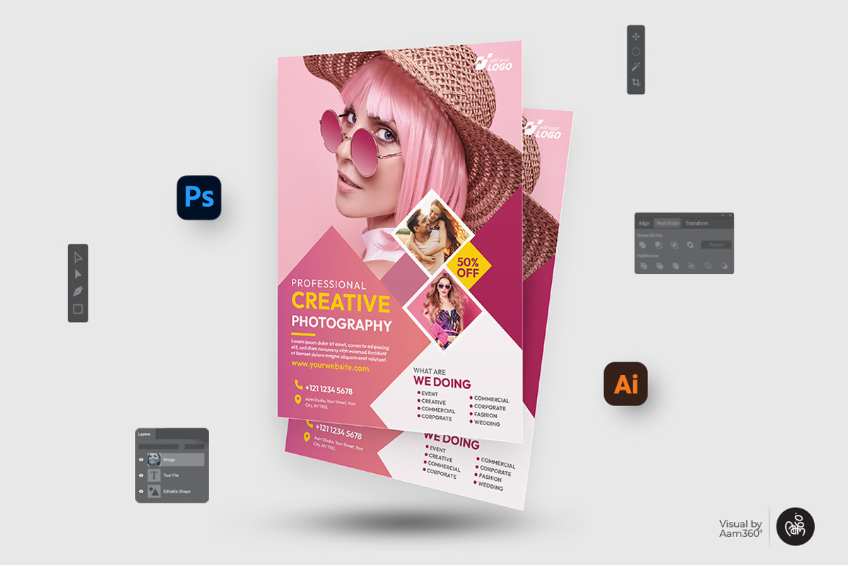 Photography Flyer Template, a Flyer Template by Aam360 (Photo 2 of 3)