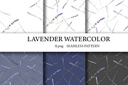 Watercolor Lavender Seamless Pattern, a Pattern Graphic by NKTKNS (Thumbnail 1 of 5)