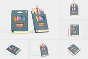 Mini Pack Colored Pencil Mockup, a Packaging Mockup by tiyasprabawa (Thumbnail 1 of 4)