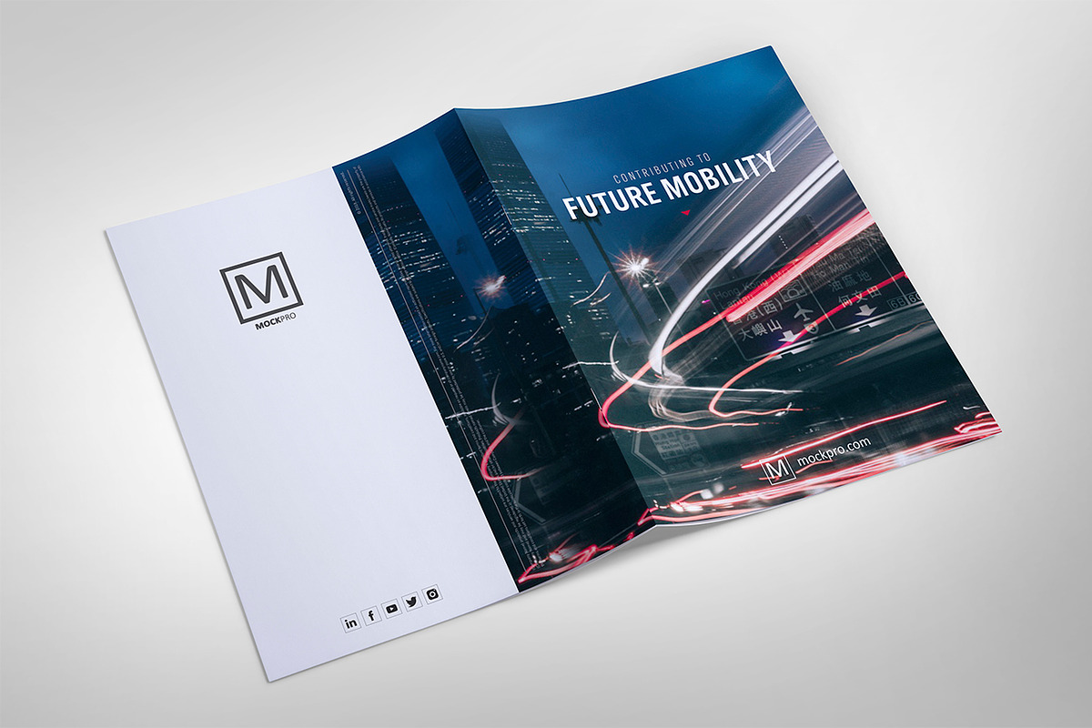 Sharp Modern Brochure and PowerPoint, a Brochure Template by Shop Mockpro (Photo 2 of 11)