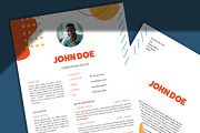 Colourful, Resume with Shape Illustr, a Resume Template by wavebreak (Thumbnail 1 of 2)