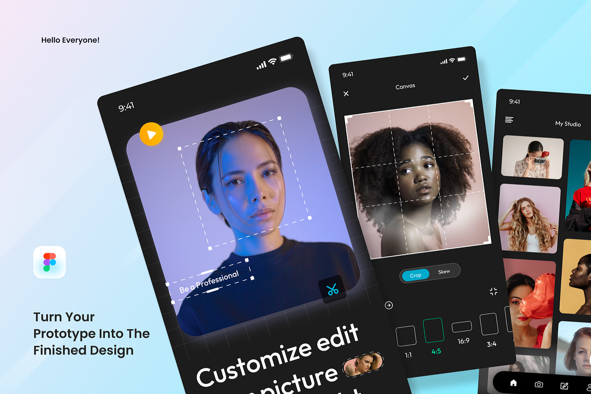 Photo Editing Mobile Apps UI Kits, an UI Kit Template by SquidPixey (Photo 3 of 3)