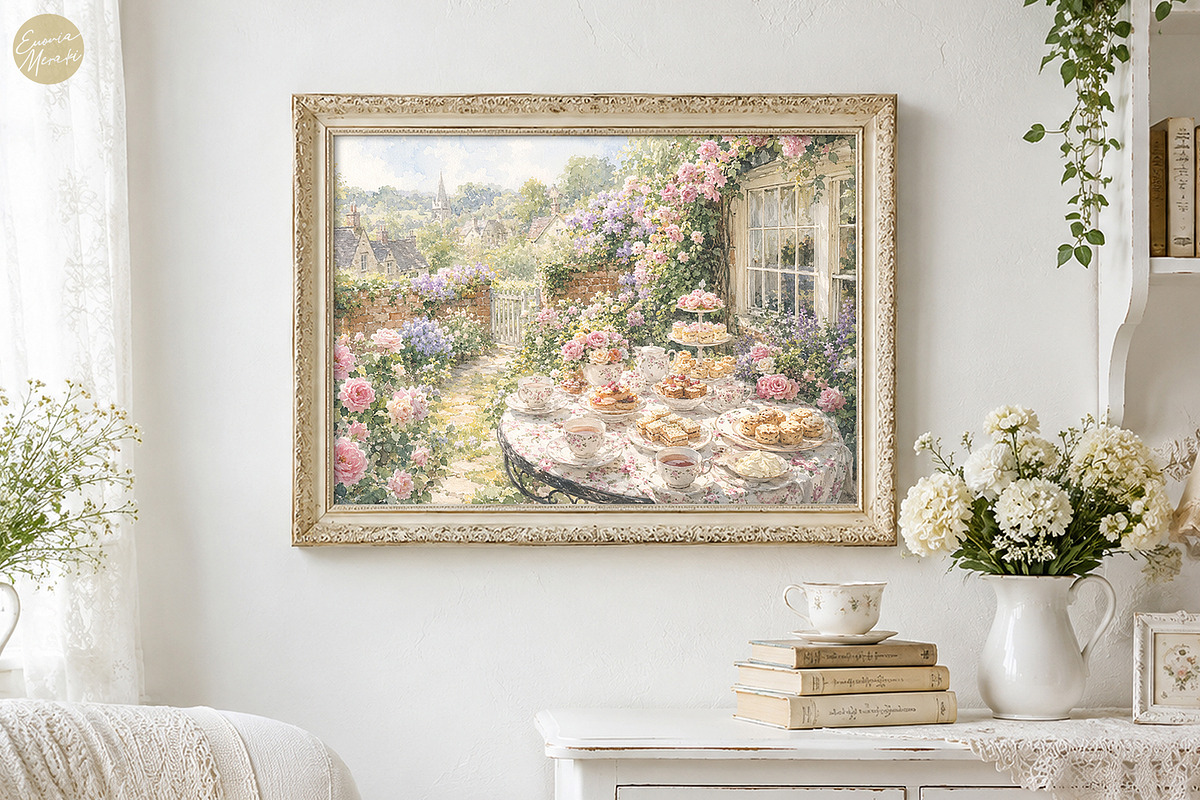 English Cottage Garden in Watercolor, a Decorative Illustration by Euonia Meraki (Photo 19 of 20)
