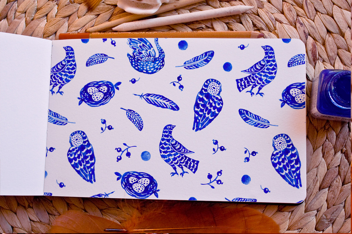 Artist Sketch Book Mock-Up, a Print Template by ZiziMarket (Photo 2 of 5)