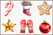 Watercolor Christmas DIY Elements Se, an Illustration by Sublimation Artist (Thumbnail 3 of 6)