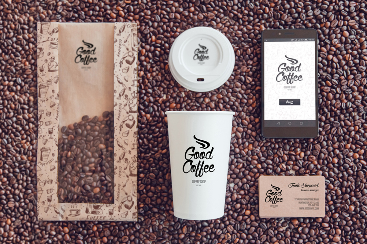 Coffee Branding Mock-up, a Cups & Container Mockup by Freeman Studio (Photo 12 of 16)