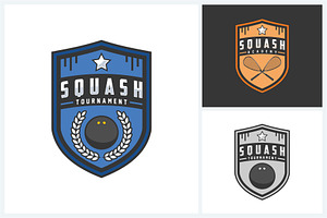 Squash logo sport design template, a Branding & Logo Template by jundio studio