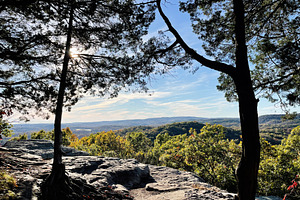 Overlook at Garden of the Gods in Colorado Springs: Rocky cliffs framed by tree, a Nature Photo by AS photostudio
