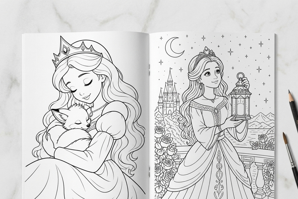 Magical Princess Coloring Book Vol34, a Person Illustration by ikarifq shop (Photo 5 of 7)