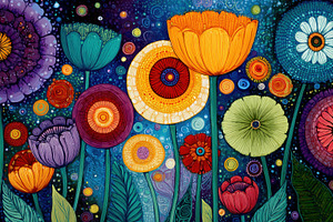 Colorful flowers in a bright setting, a Photo by Beautiful things