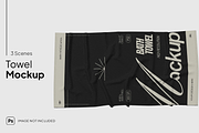Towel Mockup - Multiple Views, a Household Mockup by graphicsauce (Thumbnail 1 of 4)